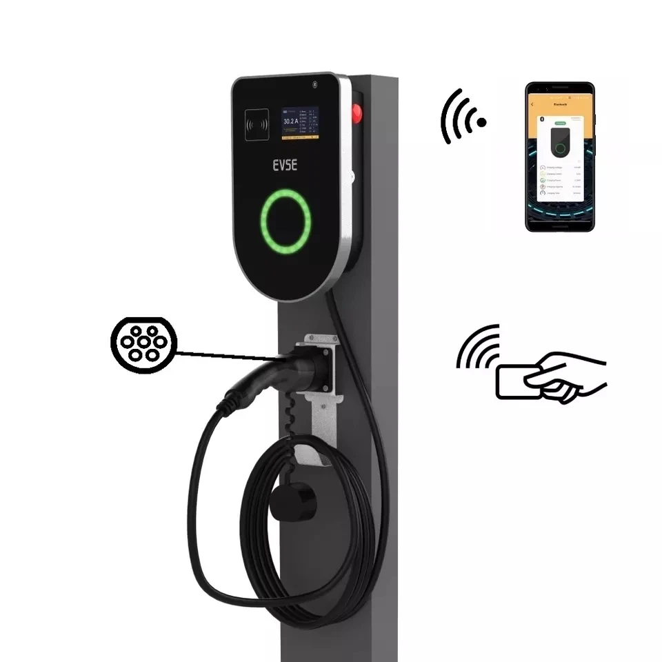 22Kw Wallbox Type 2 Ocpp Rfid - شاحن EV OCPP نوع 2 كابل