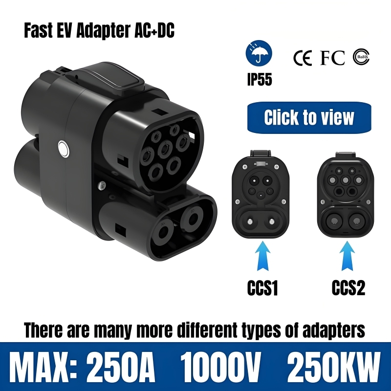 Ccs2 To Ccs1 Fast Charge Adapter 250Kw - محول شحن السيارات الكهربائية 250 أمبير