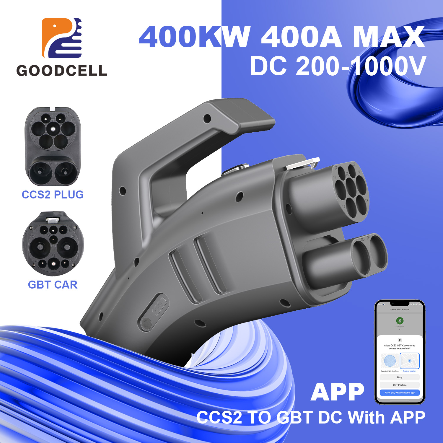 Gb/T To Ccs2 200A Fast Charging Adapter - GOODCELL CCS2 إلى GB/T EV مهايئ