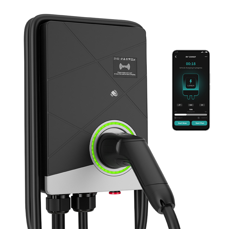22Kw Wallbox Type 2 Ocpp Rfid - شاحن سيارات كهربائية ذكي ثلاثي الطور