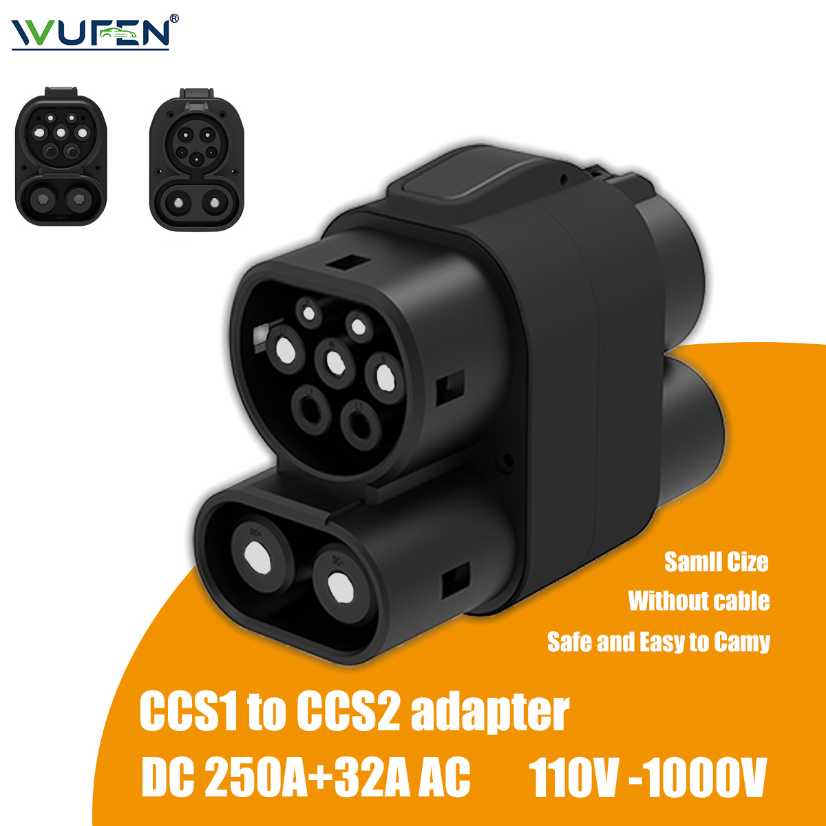 Ccs2 To Ccs1 Fast Charge Adapter 250Kw - WUFEN 250A + 32A CCS1 شاحن
