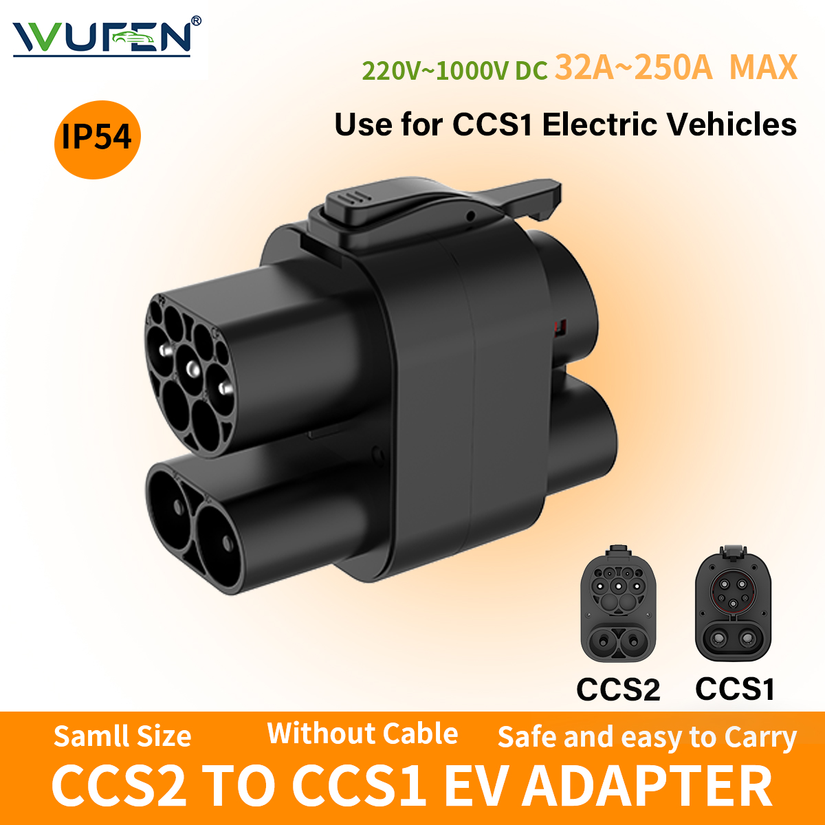 Ccs2 To Ccs1 Fast Charge Adapter 250Kw - WUFEN CCS2 إلى CCS1 EV محول