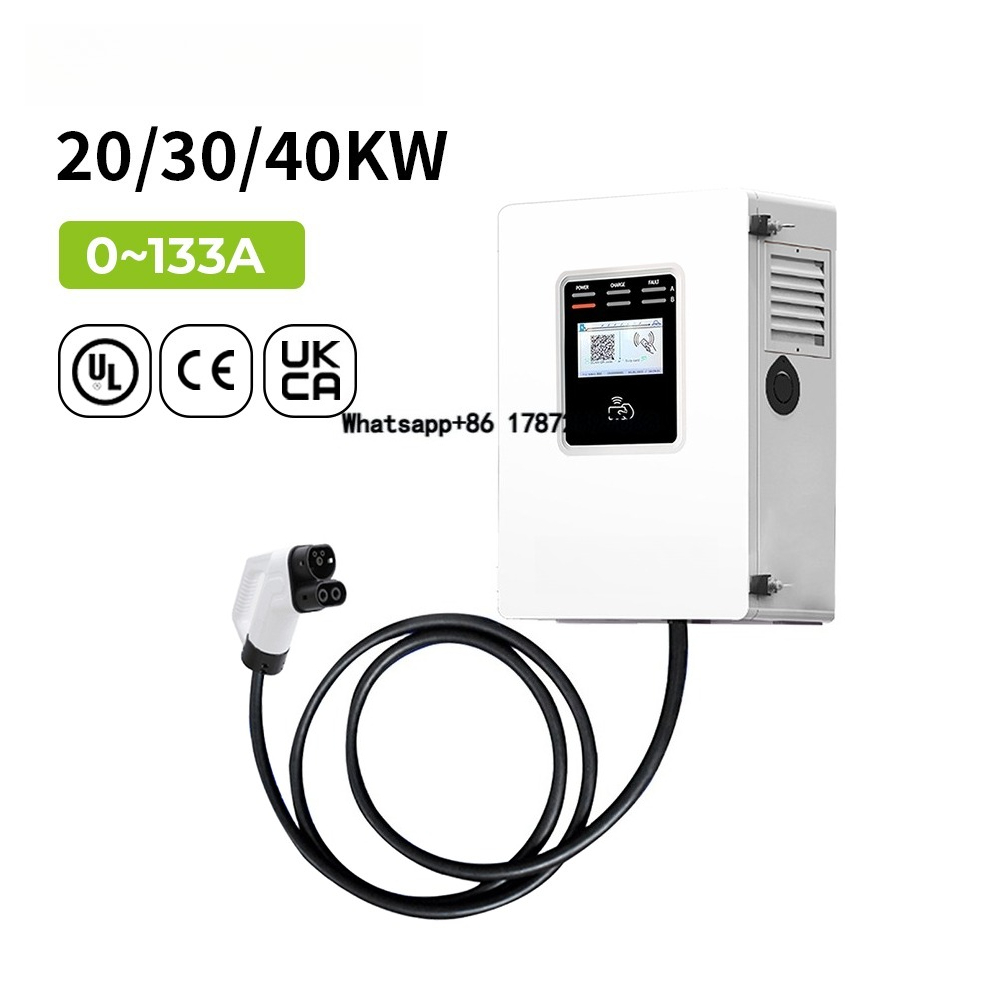 Dc Fast Charger 30Kw Wallbox Commercial - شاحن سيارات كهربائية سريع تجاري Ocpp