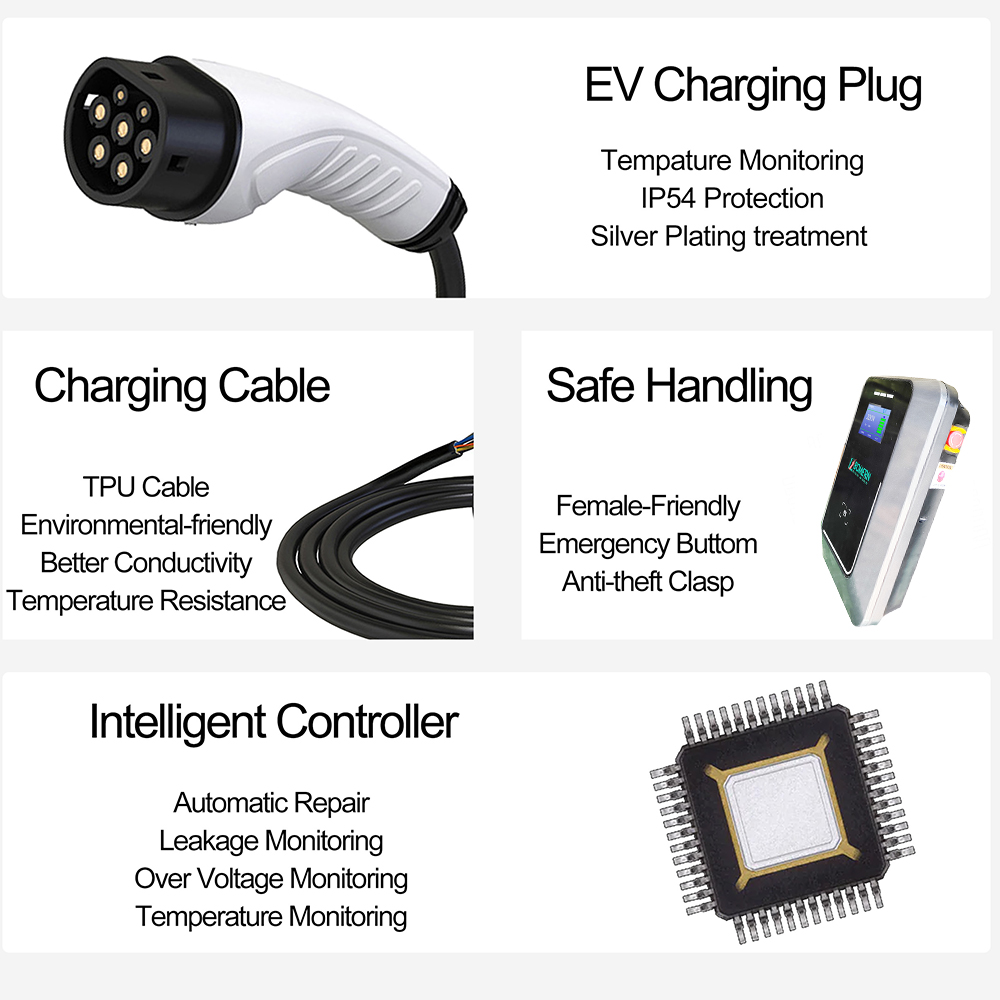محطة شحن سيارات كهربائية من بو - مراجعة 22Kw Wallbox Type 2 Ocpp Rfid وسعره