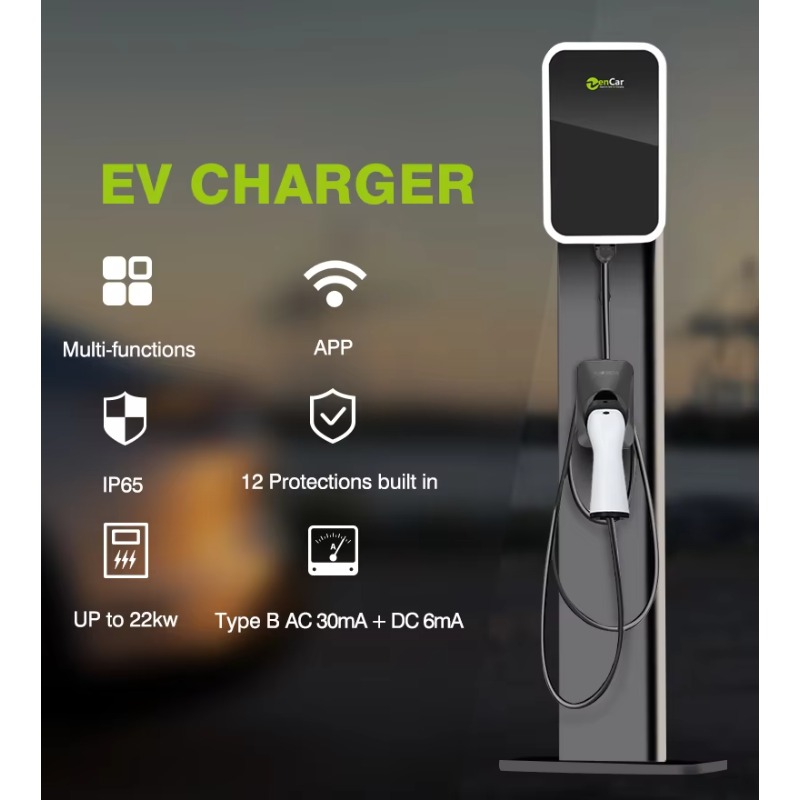 محطة شحن سيارات كهربائية ذكية  - مراجعة 22Kw Wallbox Type 2 Ocpp Rfid وسعره