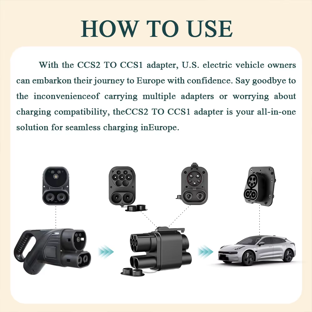 محول شحن سريع للسيارات الكهربا - مراجعة Ccs2 To Ccs1 Fast Charge Adapter 250Kw وسعره