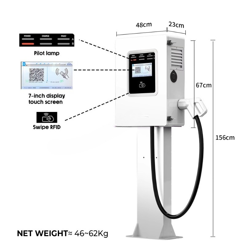 شاحن سيارات كهربائية سريع بقدر - مراجعة Dc Fast Charger 30Kw Wallbox Commercial وسعره