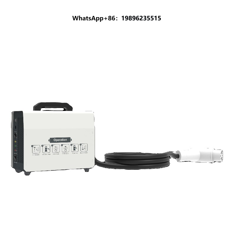 شاحن سيارات كهربائية محمول بقد - مراجعة Portable Dc Fast Charger 20Kw Ccs2 وسعره