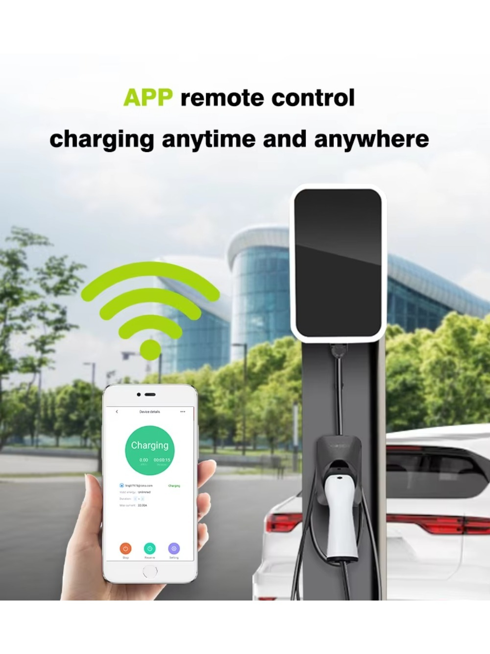 محطة شحن السيارات الكهربائية ا - مراجعة 22Kw Wallbox Type 2 Ocpp Rfid وسعره