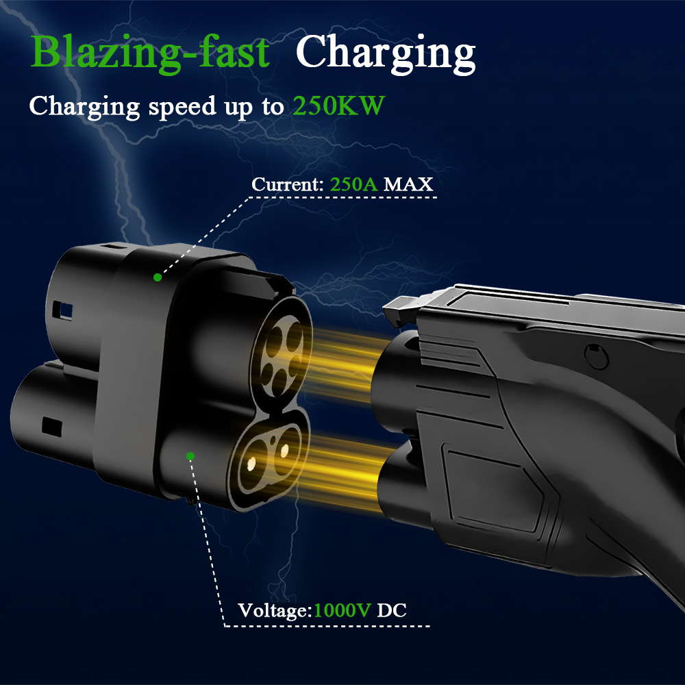 Kolanky CCS1 إلى CCS2 EV DC 10 - مراجعة Ccs2 To Ccs1 Fast Charge Adapter 250Kw وسعره