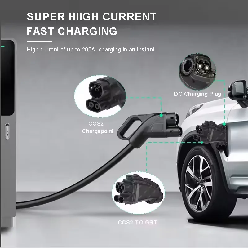 شاحن سيارات كهربائية تيار مستم - مراجعة Gb/T To Ccs2 200A Fast Charging Adapter وسعره