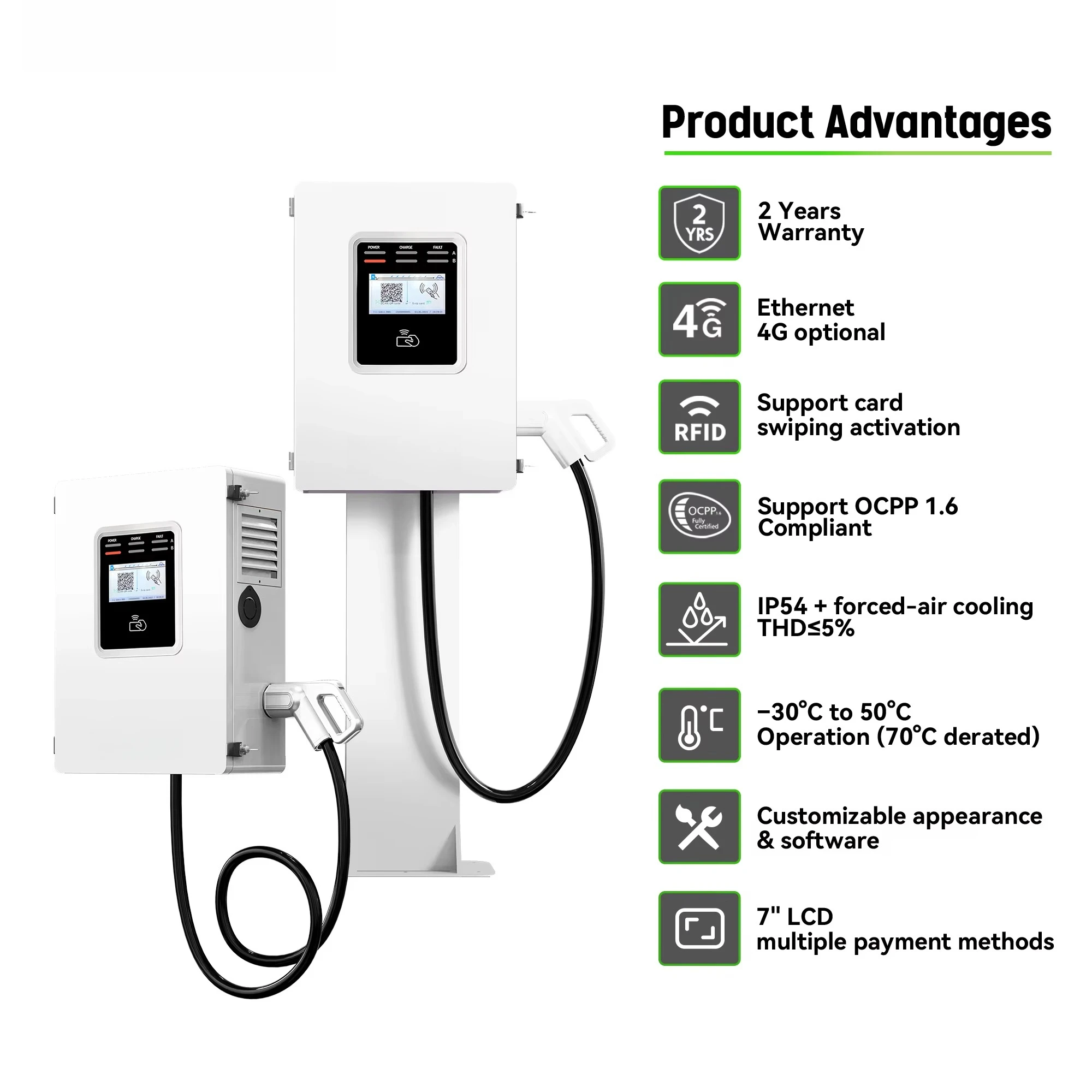 شاحن سيارات كهربائية سريع تجار - مراجعة Dc Fast Charger 30Kw Wallbox Commercial وسعره