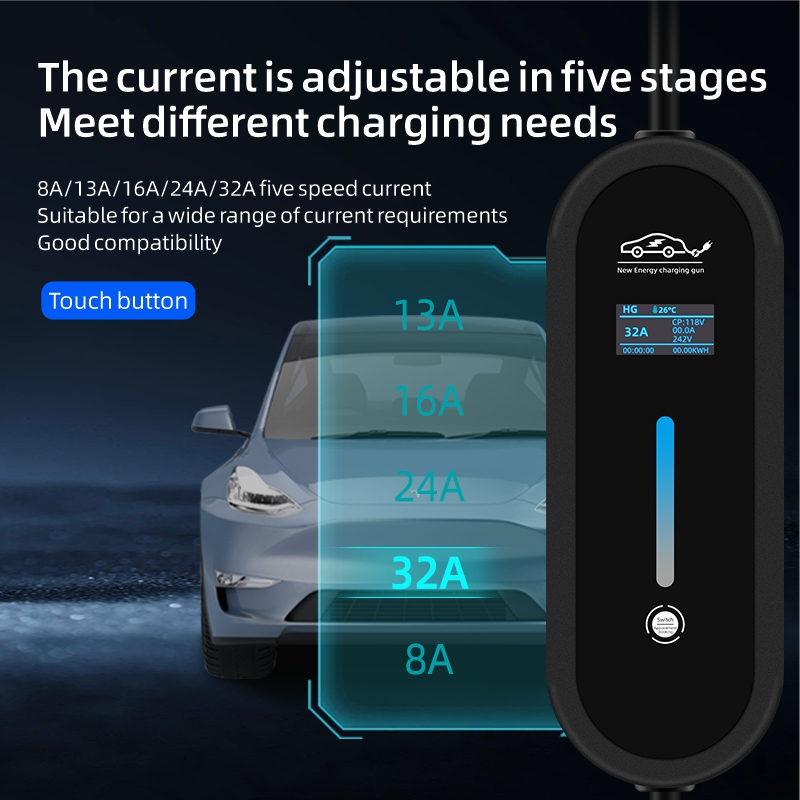 شاحن محمول للسيارة الكهربائية  - مراجعة Portable Ev Charger 32A Type 2 Cee Plug وسعره