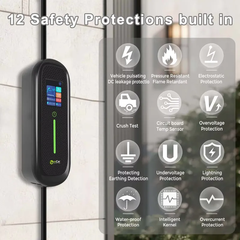 شاحن سيارات كهربائية محمول ذكي - مراجعة Portable Ev Charger 32A Type 2 Cee Plug وسعره
