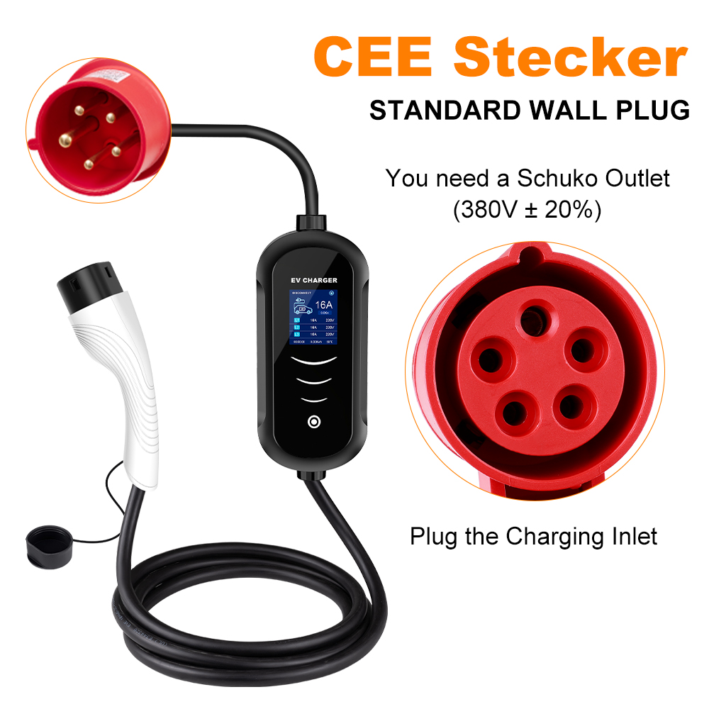 شاحن محمول IPENGEN للسيارة الك - مراجعة Portable Ev Charger 32A Type 2 Cee Plug وسعره