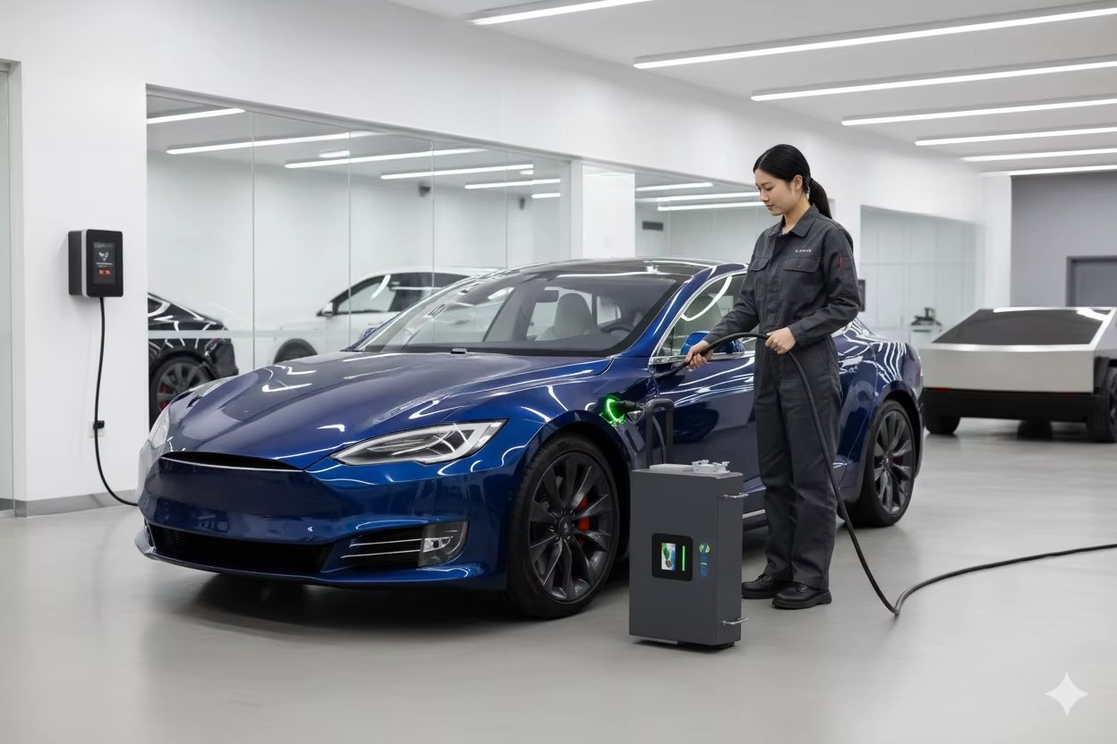 شاحن متنقل للسيارات الكهربائية - مراجعة Portable Dc Fast Charger 20Kw Ccs2 وسعره