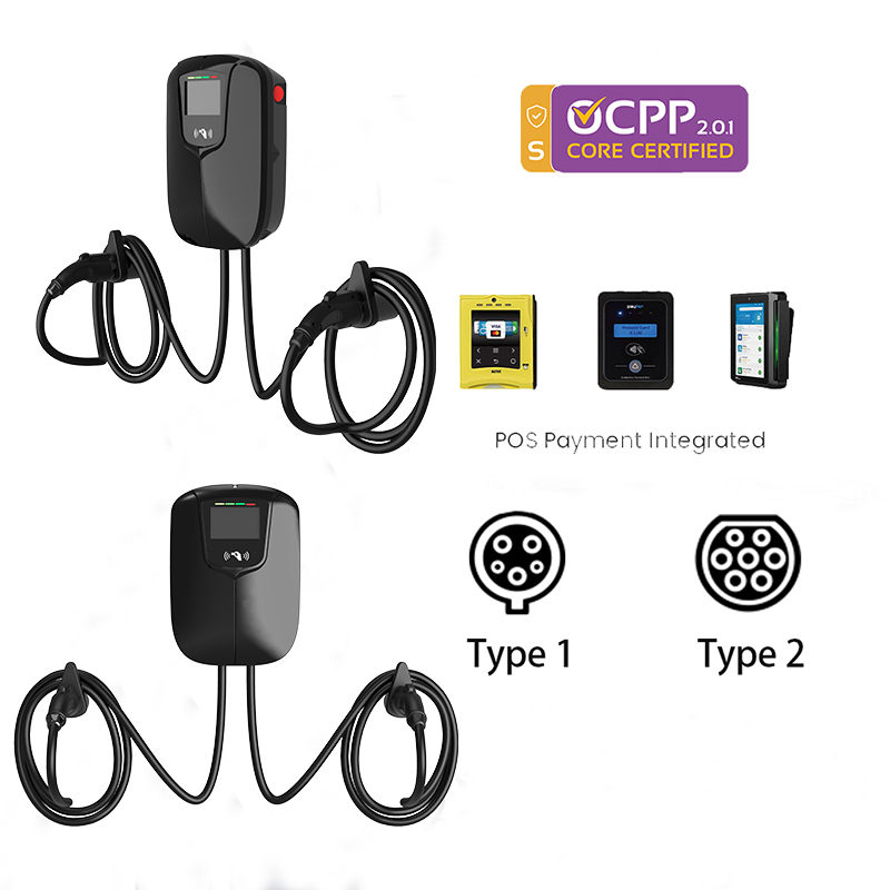 محطة شحن سيارات كهربائية تجاري - مراجعة 22Kw Wallbox Type 2 Ocpp Rfid وسعره