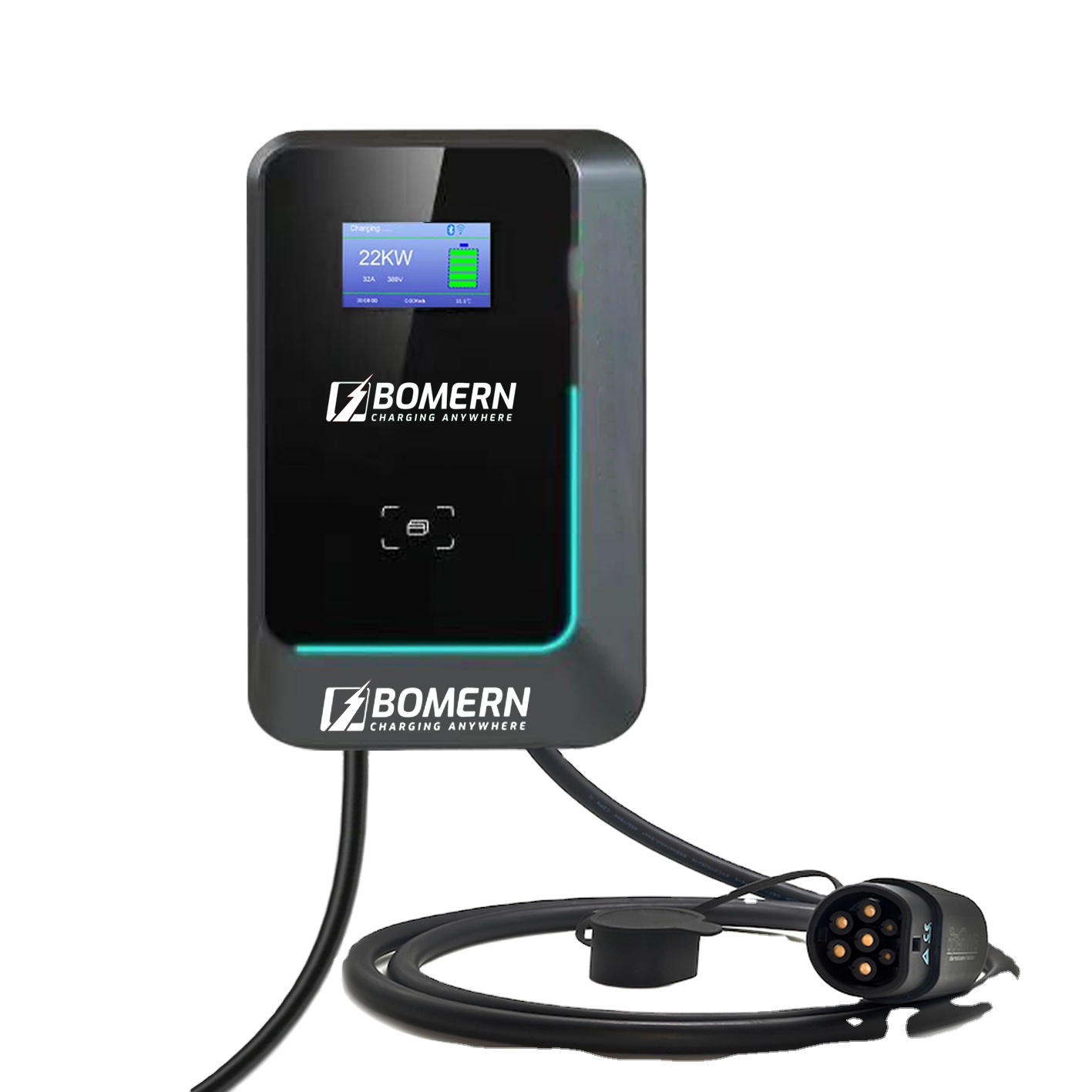 2025 رائجة البيع 7kw/11kw/22kw - مراجعة 22Kw Wallbox Type 2 Ocpp Rfid وسعره