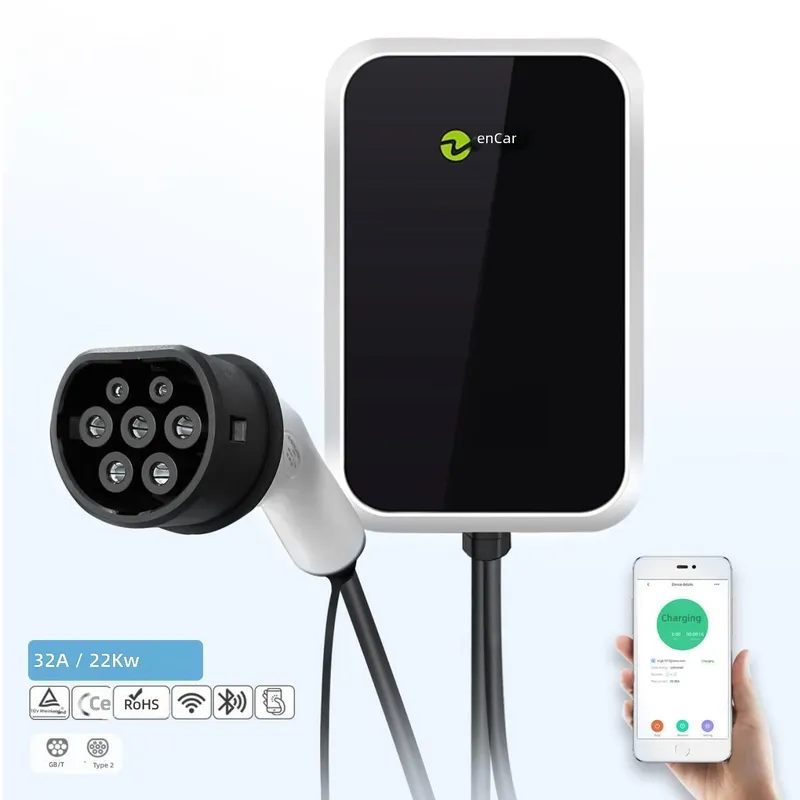 شاحن سيارات كهربائية بقوة 22 ك - مراجعة 22Kw Wallbox Type 2 Ocpp Rfid وسعره