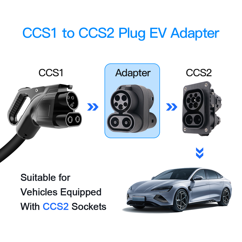 CCS1 إلى CCS2 EV مهايئ شاحن 25 - مراجعة Ccs2 To Ccs1 Fast Charge Adapter 250Kw وسعره